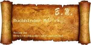 Buchbinder Márk névjegykártya